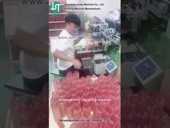 طابعة الشاشة المنحنية الطباعة الشعار للزجاجة البلاستيكية